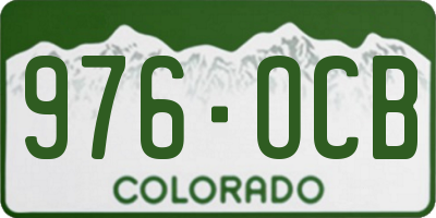 CO license plate 976OCB