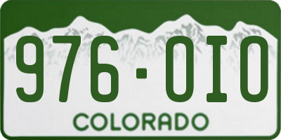 CO license plate 976OIO