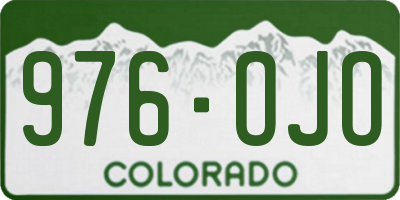 CO license plate 976OJO