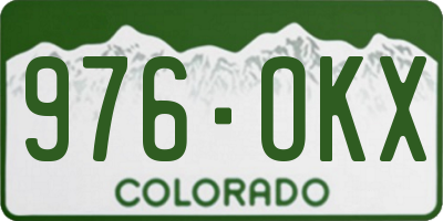CO license plate 976OKX