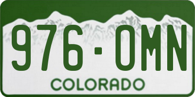 CO license plate 976OMN