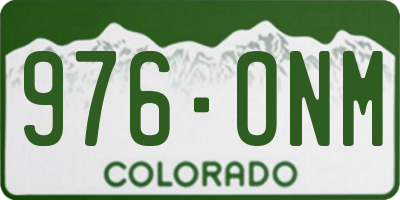 CO license plate 976ONM