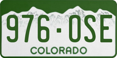 CO license plate 976OSE