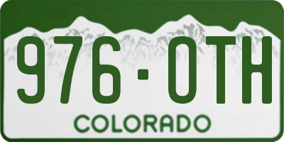 CO license plate 976OTH