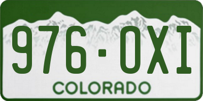 CO license plate 976OXI