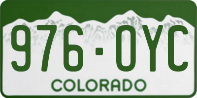 CO license plate 976OYC