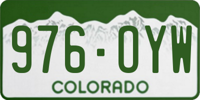 CO license plate 976OYW