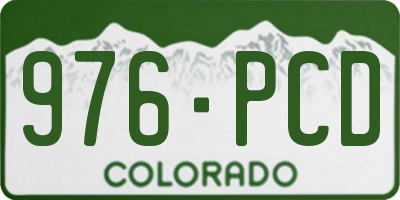 CO license plate 976PCD