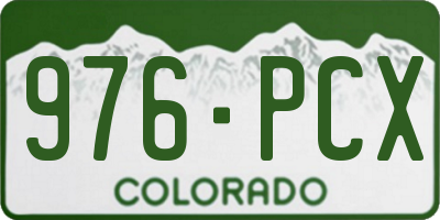 CO license plate 976PCX