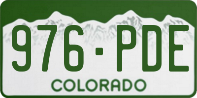 CO license plate 976PDE