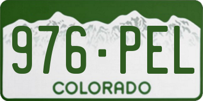 CO license plate 976PEL