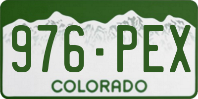 CO license plate 976PEX