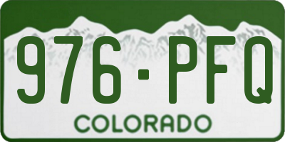 CO license plate 976PFQ