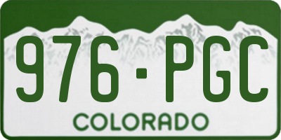 CO license plate 976PGC