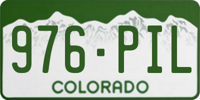 CO license plate 976PIL