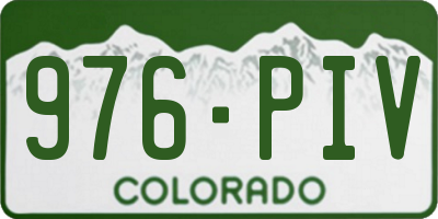 CO license plate 976PIV