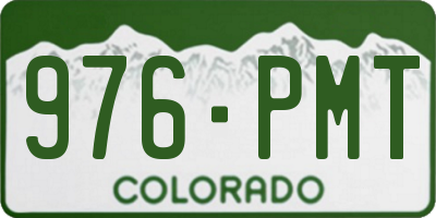 CO license plate 976PMT