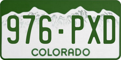 CO license plate 976PXD