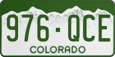 CO license plate 976QCE