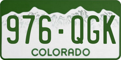CO license plate 976QGK