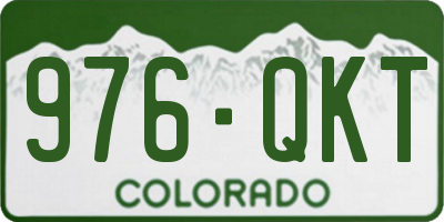 CO license plate 976QKT
