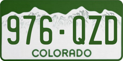 CO license plate 976QZD