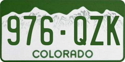 CO license plate 976QZK