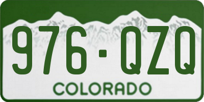 CO license plate 976QZQ