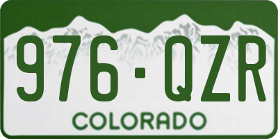 CO license plate 976QZR