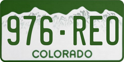 CO license plate 976REO