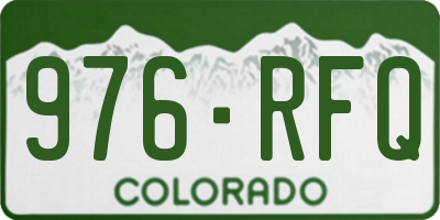 CO license plate 976RFQ