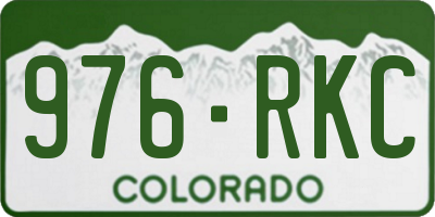 CO license plate 976RKC