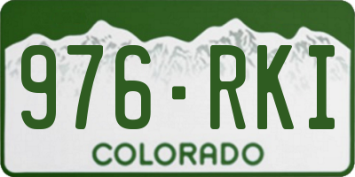 CO license plate 976RKI