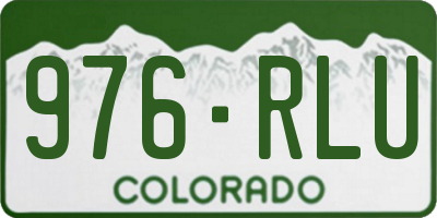 CO license plate 976RLU