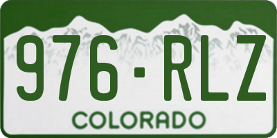 CO license plate 976RLZ