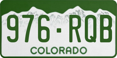 CO license plate 976RQB