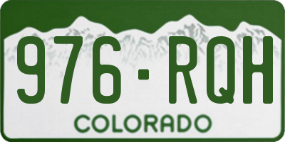 CO license plate 976RQH