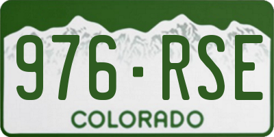 CO license plate 976RSE