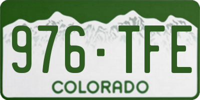 CO license plate 976TFE