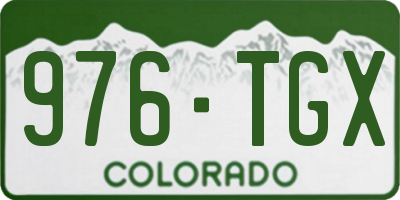 CO license plate 976TGX