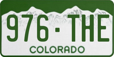 CO license plate 976THE
