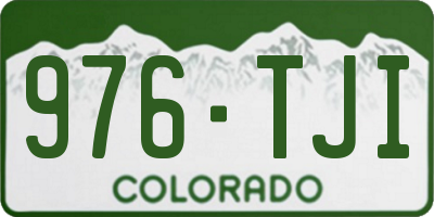 CO license plate 976TJI