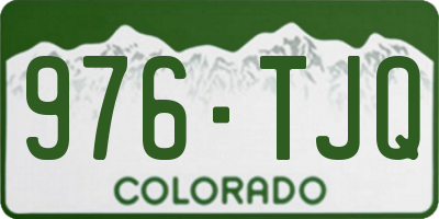 CO license plate 976TJQ