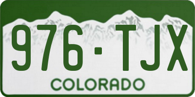 CO license plate 976TJX