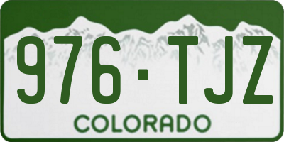 CO license plate 976TJZ