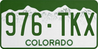 CO license plate 976TKX