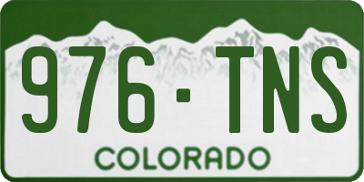 CO license plate 976TNS