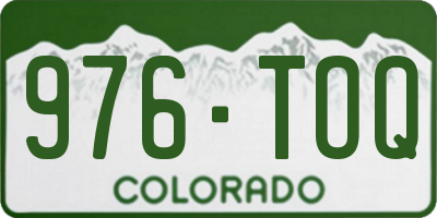 CO license plate 976TOQ