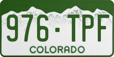 CO license plate 976TPF