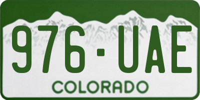 CO license plate 976UAE